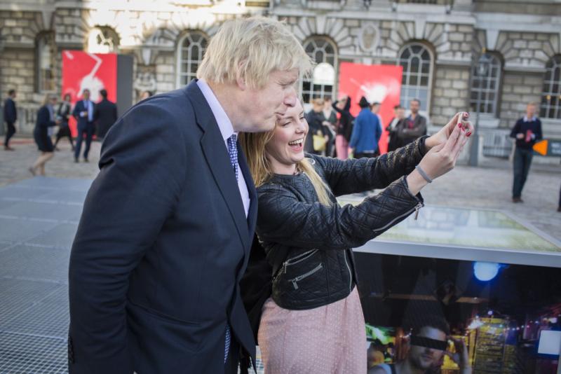 Mayor of London Boris Johnson officially opening the fair