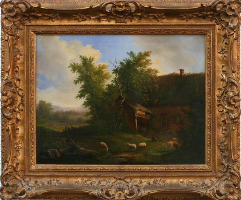 Verboeckhoven, Eugène (1799 Warneton - 1881 Brüssel) "Blick in weite Landschaft", Mindestpreis:	4.000 EUR