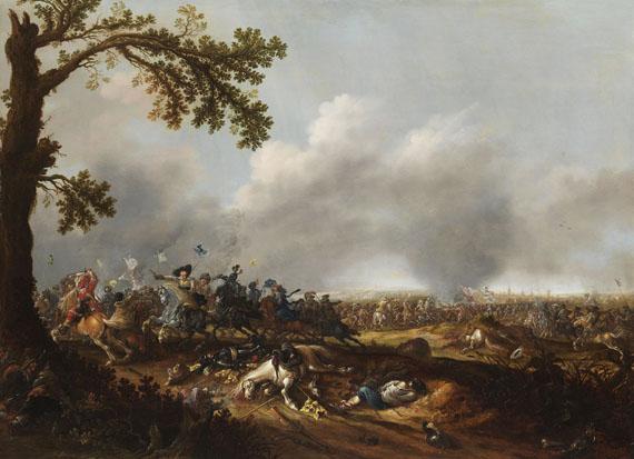 Jan Asselijn Schlacht bei Lützen 1632 mit König Gustav Adolf von Schweden, 1635 Schätzpreis: € 50.000