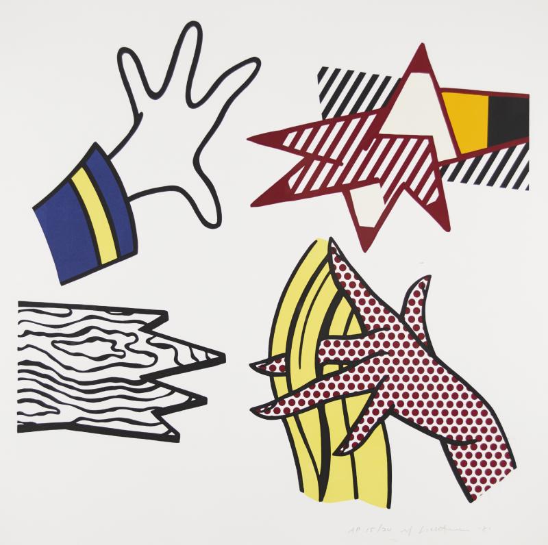 LICHTENSTEIN, ROY 1923 New York 1997   "Study of Hands". CHF 8‘500