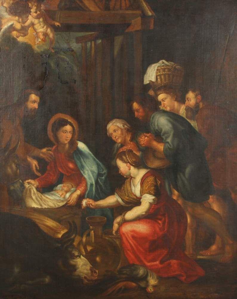 DE CRAYER, Gaspard (1584-1669), zugeschr., "Anbetung des Jesuskindes durch die Hirten", Mindestpreis:	3.000 EUR