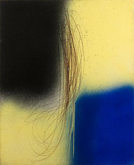 Trinity House Paintings Hans Hartung (1904 - 1989)  T 1962 R 32 d, acrylic on canvas , signed and dated lower lftV, 81.28 x 65.19 cm