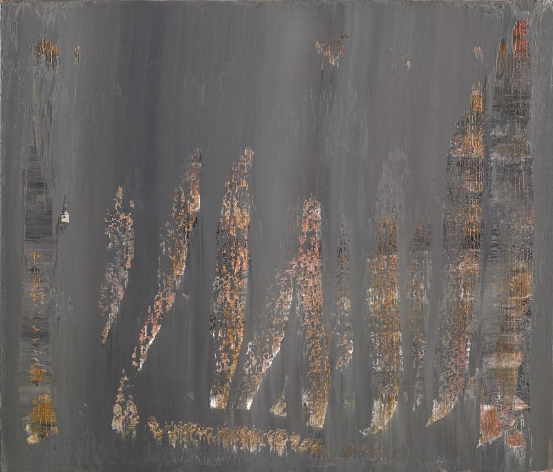 Lot 718 Gerhard Richter (geb. in Dresden 1932)  Abstraktes Bild, 1990, 713-3,  Öl auf Leinwand, 62 x 72 cm  erzielter Preis € 491.000