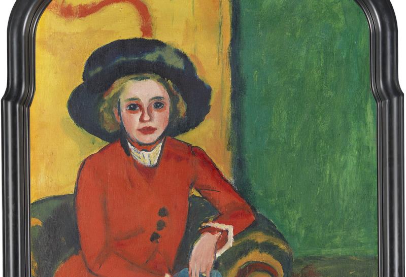 HERMANN MAX PECHSTEIN Bildnis Charlotte Cuhrt, 1910. Öl auf Leinwand Schätzpreis: € 400.000