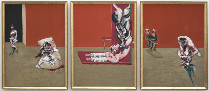 Francis Bacon, Crucifixion, 1965, Öl und Acryl auf Leinwand, dreiteilig, je 197,5 × 147 cm. Erworben 1967, seit 1999 Museumsstiftung  © The Estate of Francis Bacon. All rights reserved/ VG Bild-Kunst, Bonn 2015