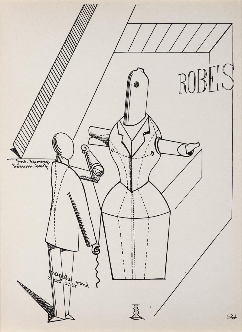 Max Ernst Aus dem Mappenwerk Fiat modes, pereat ars 1919 8 Lithographien (Druck 1970) [Robes], 1919 Je 41,5 x 30 cm Museum der Moderne Salzburg © Bildrecht, Wien, 2015, Foto: Rainer Iglar