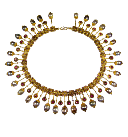 Véronique Bamps (stand 274)    1 / 2  Castellani Necklace in archaelogical revival style Gold