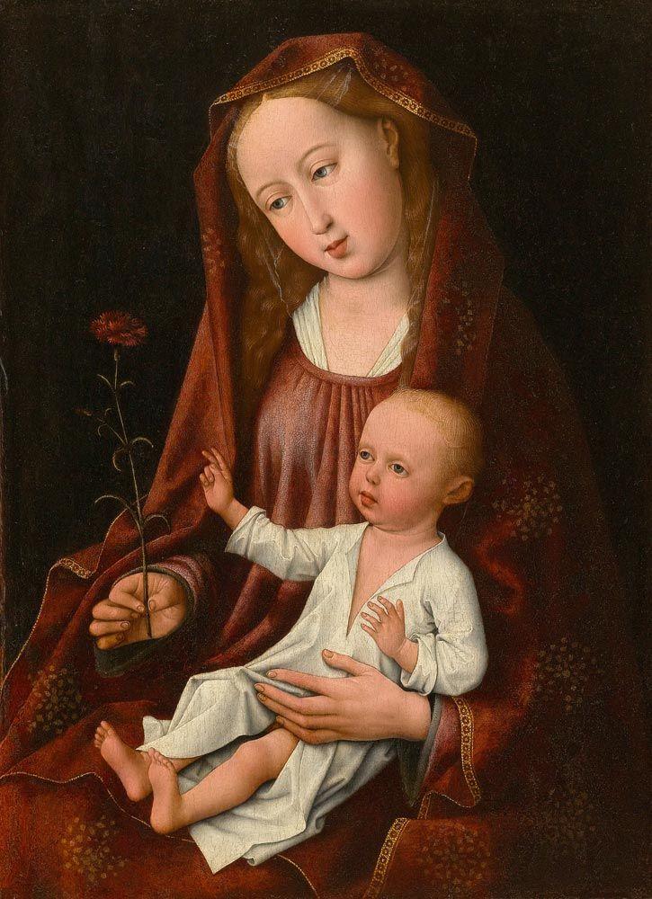 MEISTER DER MAGDALENEN-LEGENDE UND WERKSTATT  (tätig um 1483-1526 in Brüssel)  Madonna mit Kind.  Öl auf Holz.Schätzpreis:	250.000 - 350.000 CHF