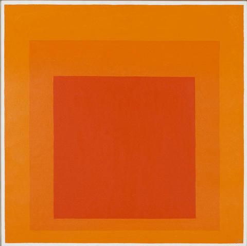 Josef Albers, Study for Homage to the Square, Radiant Warmth, 1965, oil on masonite, 60.96 x 60.96 cm, © The Josef and Anni Albers Foundation / VG Bild-Kunst, Bonn 2016.Courtesy Schönewald Fine Arts GmbH, Düsseldorf high-res download, 3600x3589 Pixel