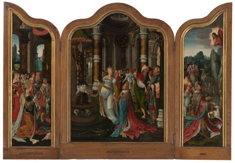 Master of the Solomon Triptych (active c.1520, probably in Antwerp) Triptych with the Life Story of Solomon, c.1512 Mauritshuis, The Hague