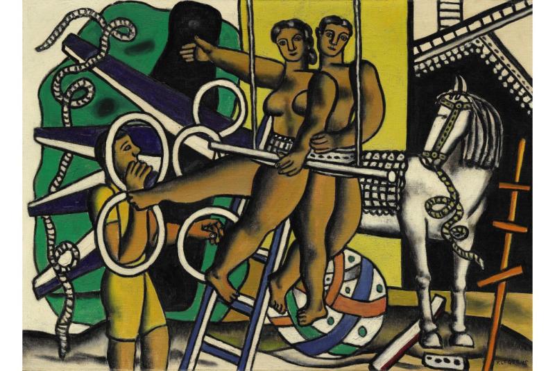 “Composition au cheval blanc” by Fernand Léger