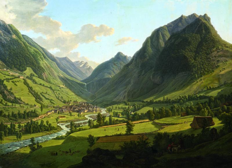 Alexandre L. R. M. du Perreux Blick auf das Thermalbad Cauterets in den Pyrenäen Öl auf Leinwand 95 x 130,5cm Taxe: 16.000 – 20.000 Euro