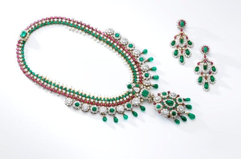 Lot 493 - Gem set and diamond demi-parure, Van C…Arpels, 1960's