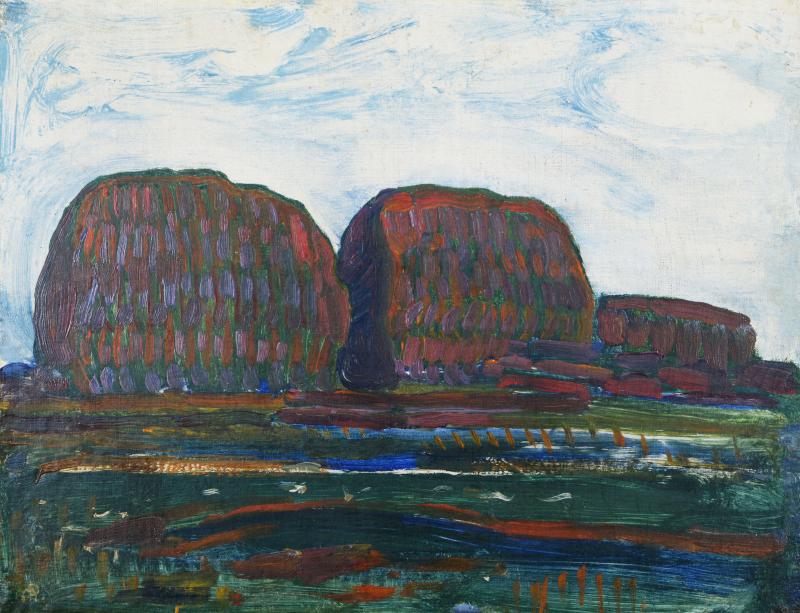 Piet Mondrian (1872 – 1944) "Haystacks III". Öl auf Leinwand, mgr. u.l., 35x45 cm Schätzpreis: CHF 95'000.-, ZUCHLAG: CHF 360'000.-