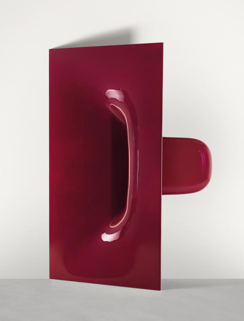 Anish Kapoor (geb. 1954) Pouch, 2006, Fiberglas und Farbe, 244,5 x 174 x 60 cm  erzielter Preis € 337.136