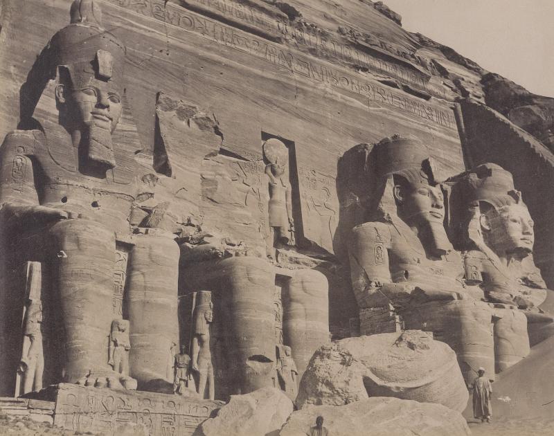 Großer Tempel Abu Simbel 1865 Antonio Beato (1833–1906) Albuminabzug vom Glasnegativ, 20,7 x 26,6 cm Originalabzug © Courtesy Galerie Johannes Faber, Wien