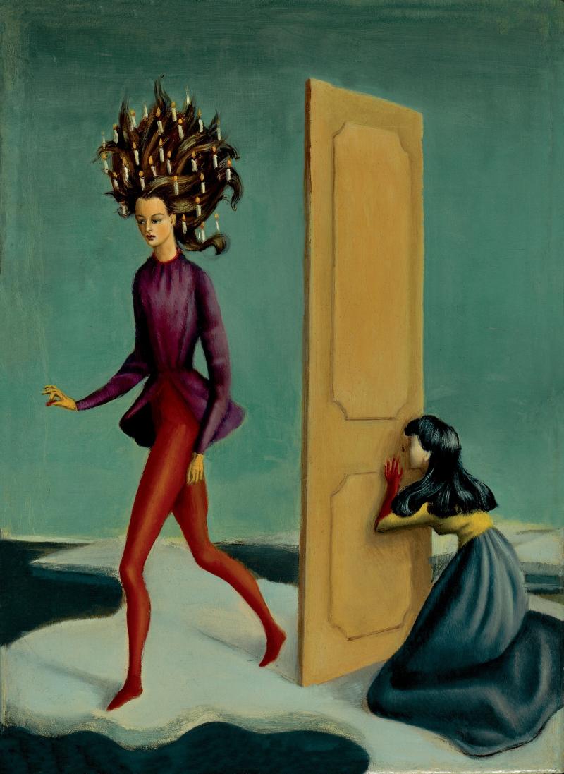 Leonor Fini Due Donne (Zwei Frauen), 1939 Öl auf Leinwand, 34 x 24,5 cm  Sammlung Ulla und Heiner Pietzsch, Berlin © VG Bild-Kunst, Bonn 2015, Fotograf: Jochen Littkemann, Berlin