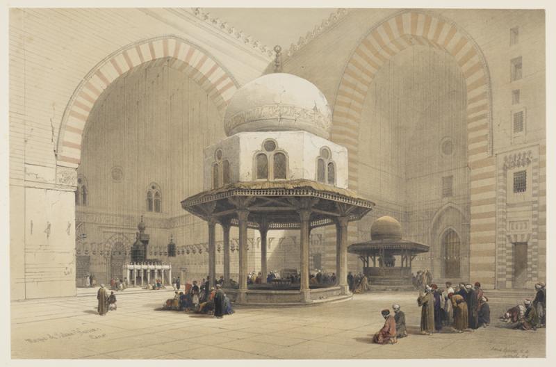 Louis Haghe nach David Roberts  Kairo. Moschee des Sultan Hassan, aus: Egypt and Nubia,1846–1849  © bpk / Staatliche Kunsthalle Karlsruhe