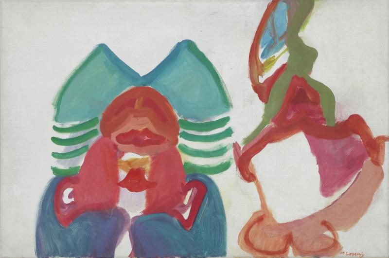 Maria Lassnig, Zwei Figuren, 1962