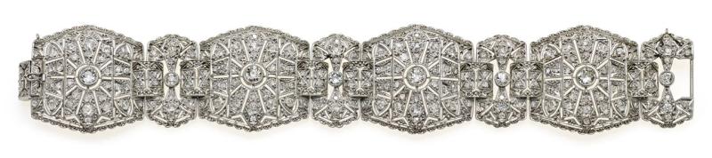 Diamant Armband Frankreich | um 1930 Diamanten zus.ca. 8,2ct Schätzpreis: 7.000 – 9.000 Euro