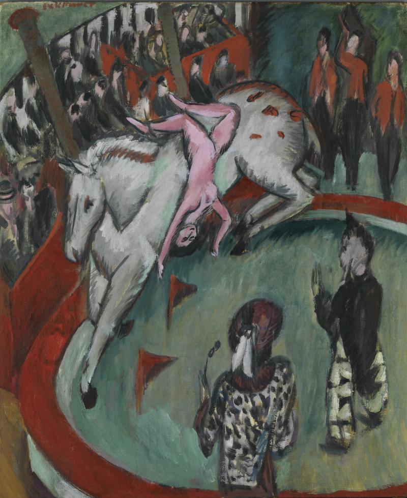 Ernst Ludwig Kirchner Zirkus, 1913 Öl auf Leinwand, 120 × 100 cm Bayerische Staatsgemäldesammlungen, München, Pinakothek der Moderne Foto: bpk/Bayerische Staatsgemäldesammlungen/Sybille Forster