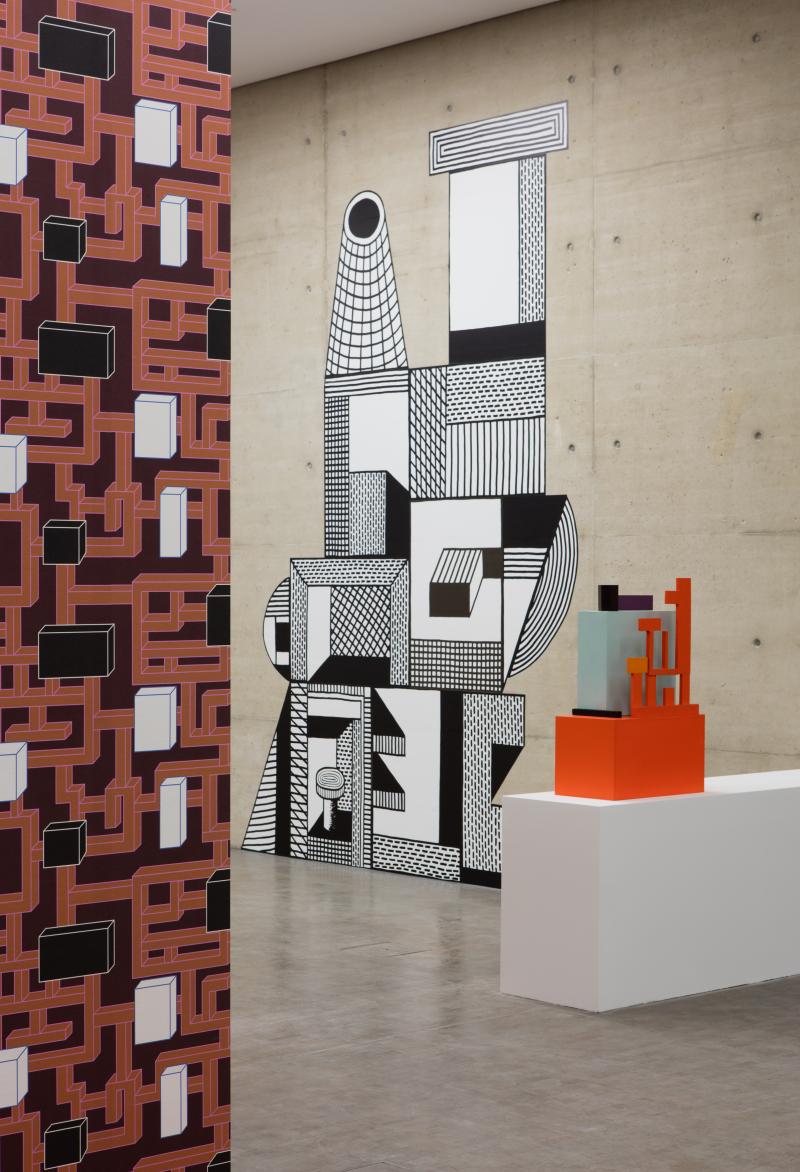 Ausstellungsansicht: Nathalie Du Pasquier. BIG OBJECTS NOT ALWAYS SILENT, Kunsthalle Wien 2016, Foto: Stephan Wyckoff