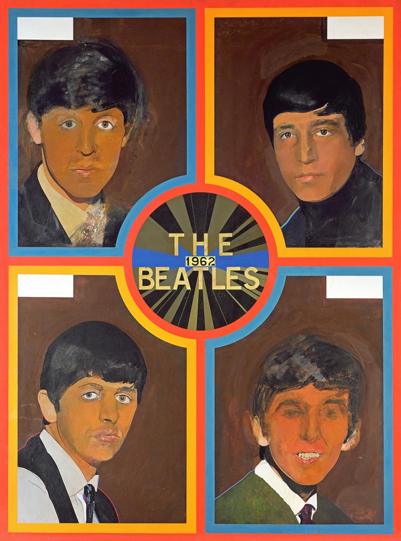 Peter Blake The Beatles 1962  1963-1968  Acryl auf Hartfaserplatte 122 x 91,6 cm  © Pallant House Gallery, Chichester