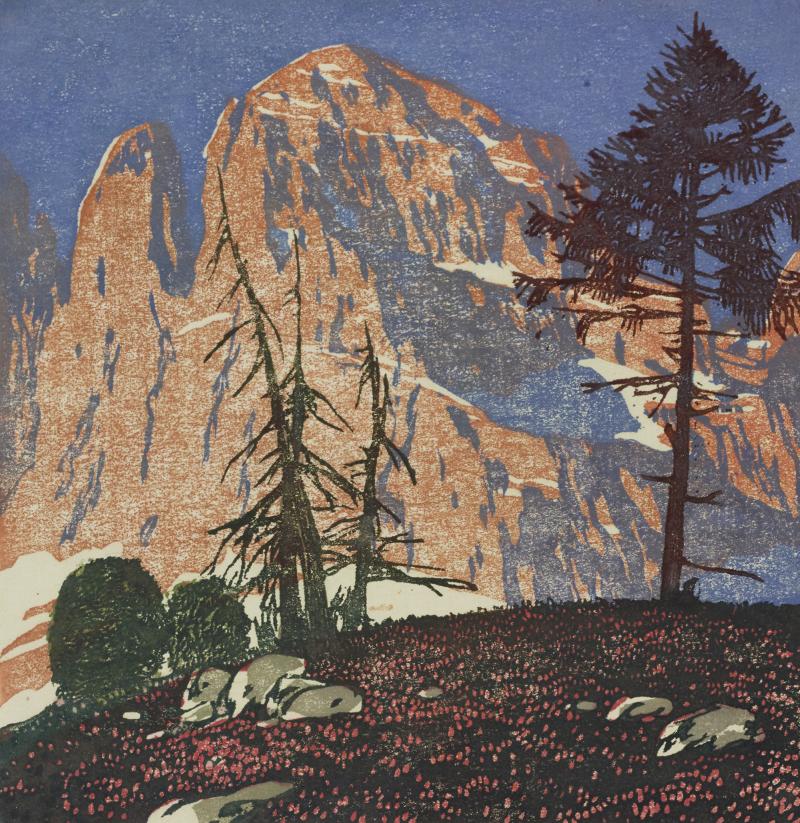 Josef Stoitzner Abendrot im Gebirge, 1910 Albertina, Wien