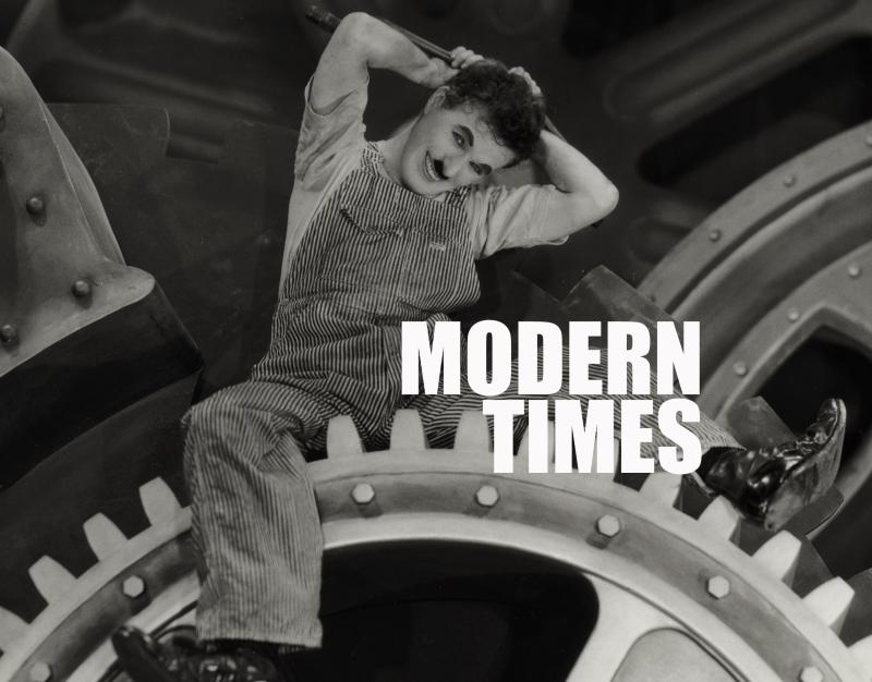 DIE ZUKUNFT DER ARBEIT (Arbeitstitel) , Eine Ausstellung der Universität für angewandte Kunst Wien im AIL Angewandte Innovation LAB. Charlie Chaplin, ModernTimes (1936) © Roy Export SAS