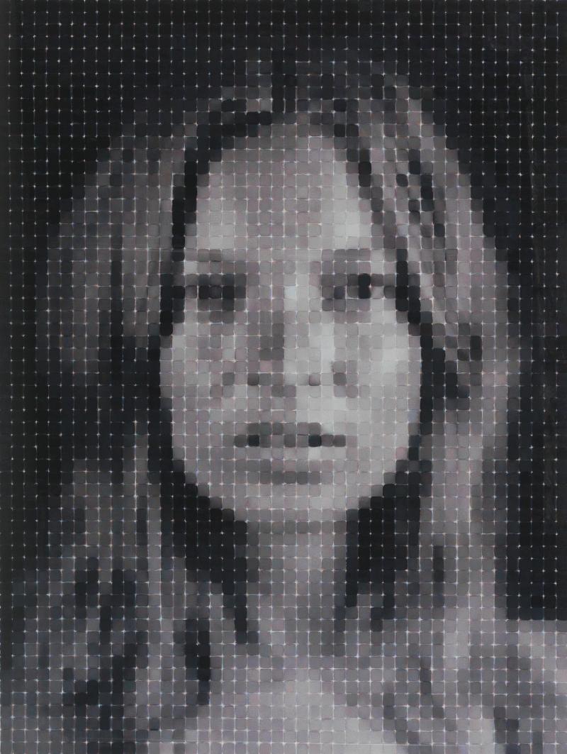 Chuck Close (geb. 1940) Kate 1-1, 2014, farbiger Pigmentdruck auf Bütten, Nr. 1 der Auflage 1, Einzelstück, 219,8 x 166,6 cm  Schätzwert € 100.000 - 150.000  Auktion 22. Novemer 2016