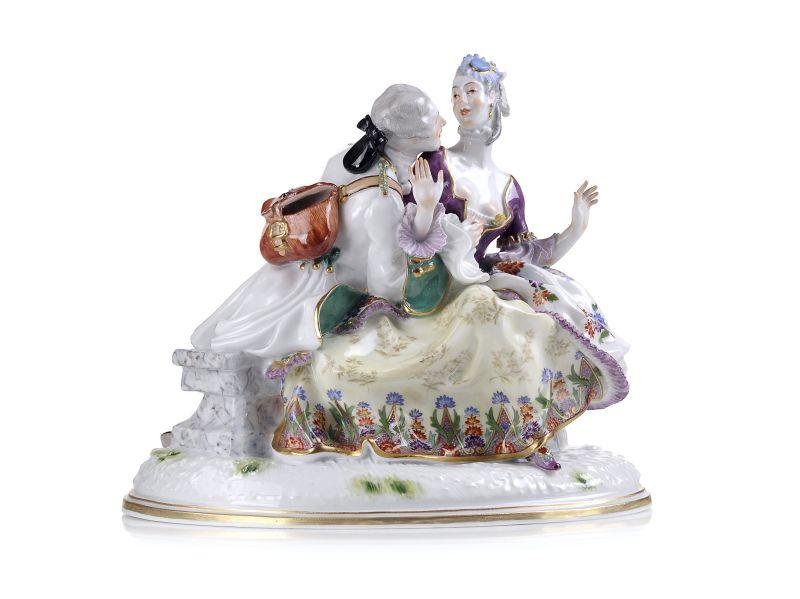 "Annäherung (Jagderfolg)". Franz Christophe für Meissen. 1924 -1934. H. 19 cm.			1200 €