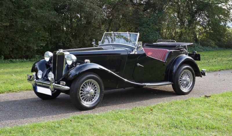 Klassischer MG Sportwagen von 1950 "Type TD Roadster". Mindestpreis:	24.000 EUR