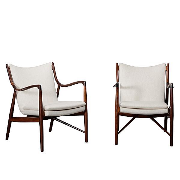 Galerie Dansk Møbelkunst  Finn Juhl (1912-1989)  Pair of NV-45 easy chairs