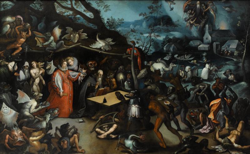 2.Lot 122-The Circle of Jan Brueghel the Elder, Temptation of St Anthony