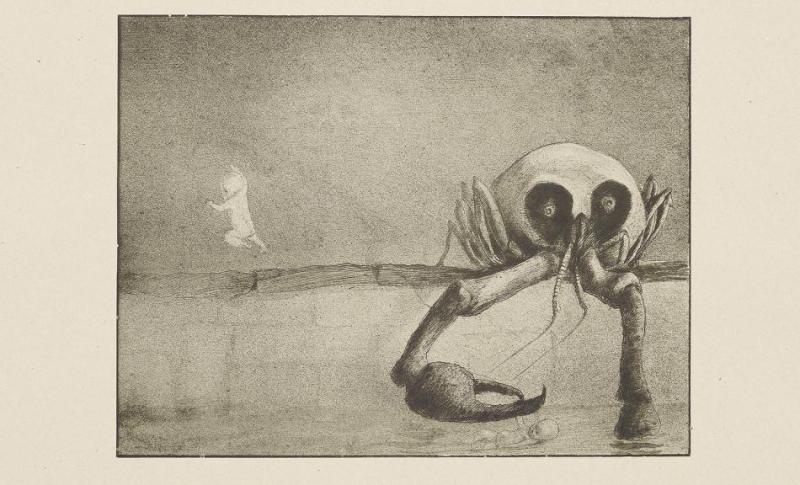 ALFRED KUBIN, „Die Stunde der Geburt“ (Blatt 2 von 15 der „Weber“-Mappe) | 1901/1902 © Leopold Privatsammlung | Leopold, Private Collection © Eberhard Spangenberg/Bildrecht, Wien, 2016