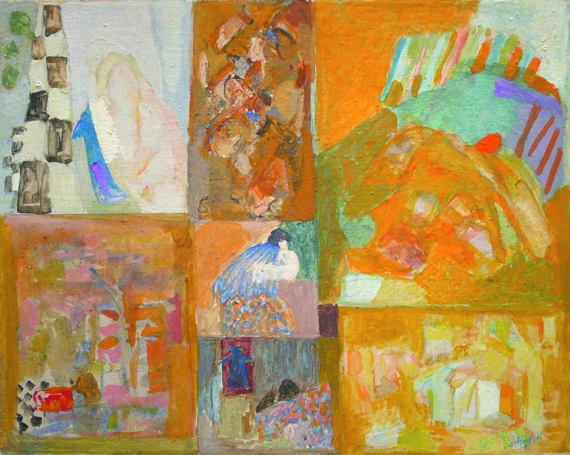 Shafic Abboud, Les Inspirations,Tempera sur toile, 1994