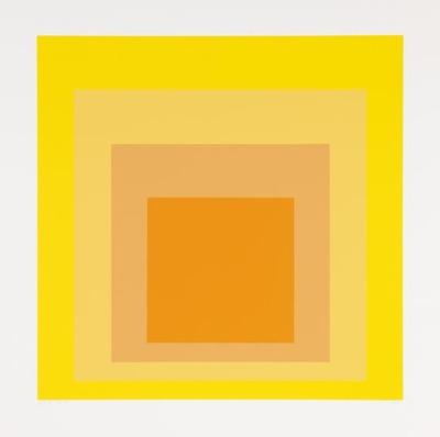 Josef Albers, SP IV, 1967 Farbserigrafie, 49,5 x 49,5 cm / 19.4 x 19.4 in Startpreis: € 1 Eine vergleichbare signierte Arbeit erbrachte 2014 bei Christies New York € 1.485