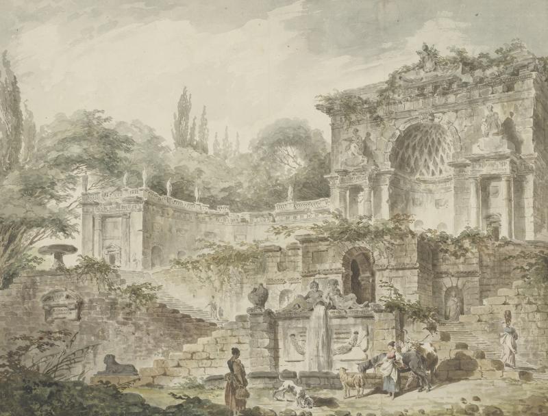 Hubert Robert Villa Sacchetti, 1760 Albertina, Wien