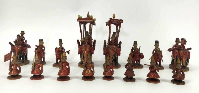 Indisches Elfenbein - Schach - Set Rajasthan (Indien) Mindestpreis:	4.200 EUR