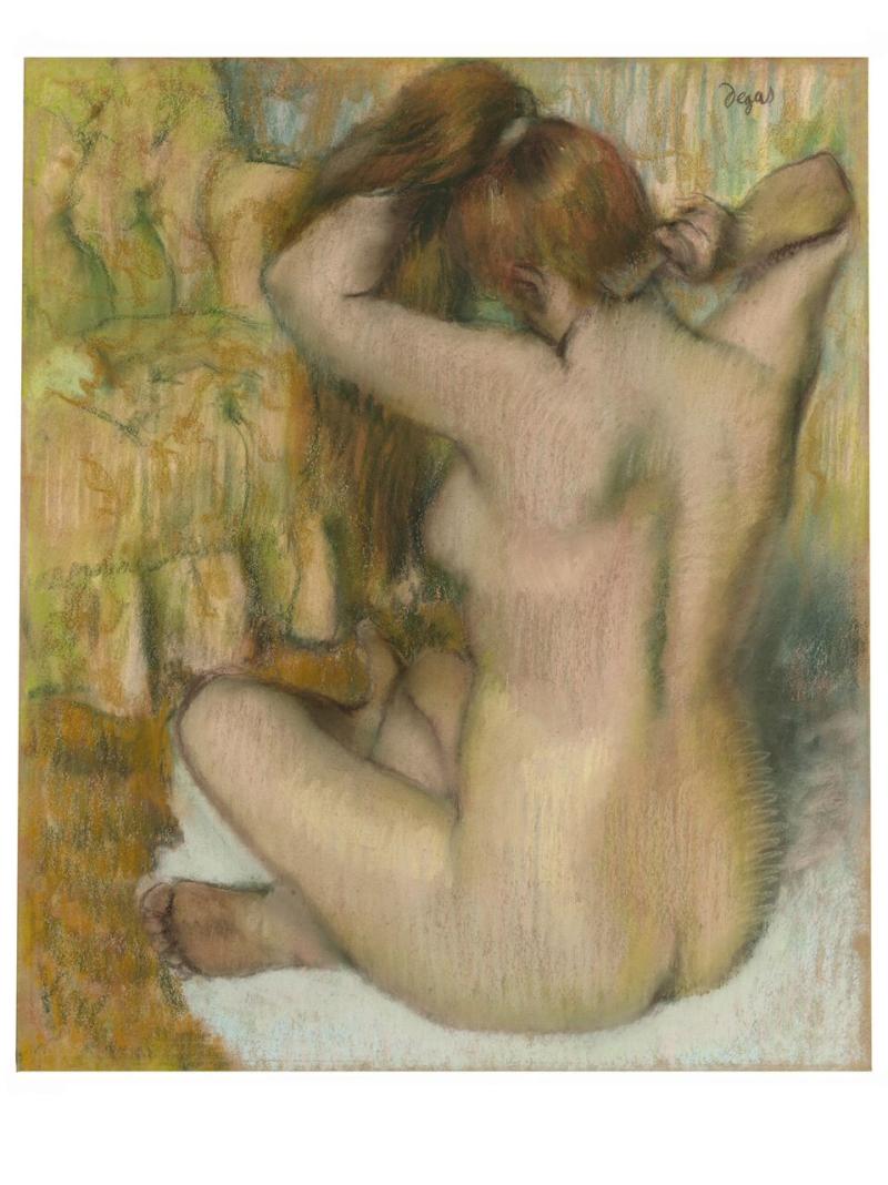 Lot 24, Edgar Degas, Femme nue, de dos, se coiffan