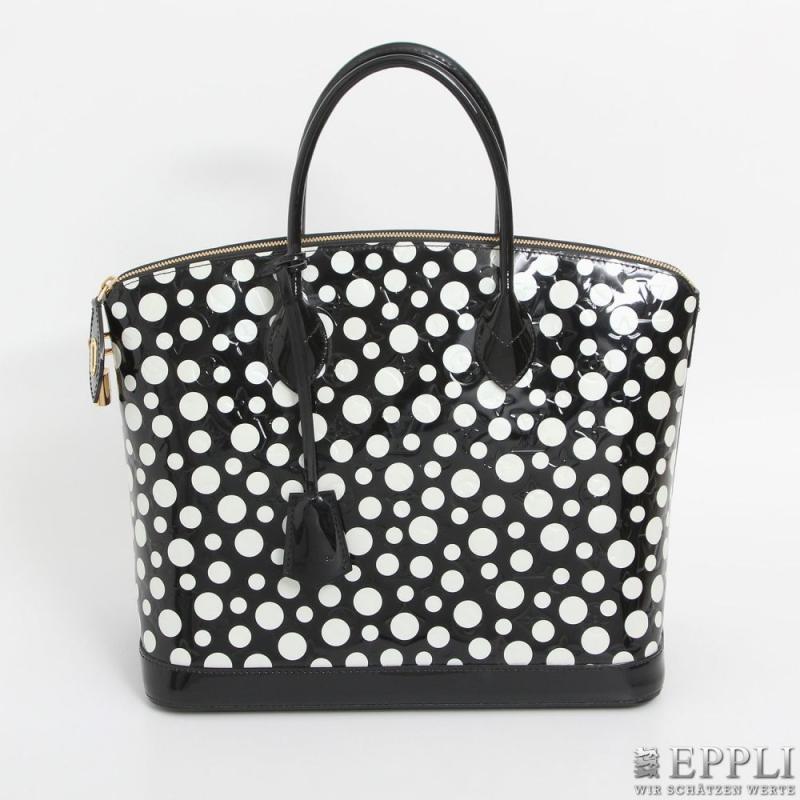 LOUIS VUITTON exklusive Henkeltasche "LOCK IT MM" designed by Yayoi Kusama, Koll. 2012.