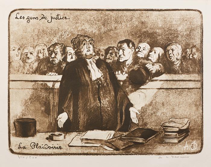 Lot-Nr: 32 Daumier, Honoré (1808 - 1879) Titel: La Plaidoirie aus der Serie Les gens de justice Schätzpreis: 800,- Euro Rufpreis: 50,- Euro