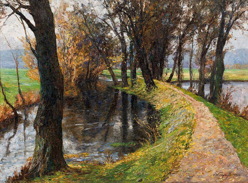 Olga Wisinger-Florian Der Fürstenweg in Raitz (Südmähren), 1907, Schätzpreis:	50.000 - 100.000 EUR