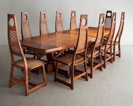 "Mesa Parker" Dining Table and Set of Ten Chairs/ Sergio Rodrigues/ Courtesy of R & Company