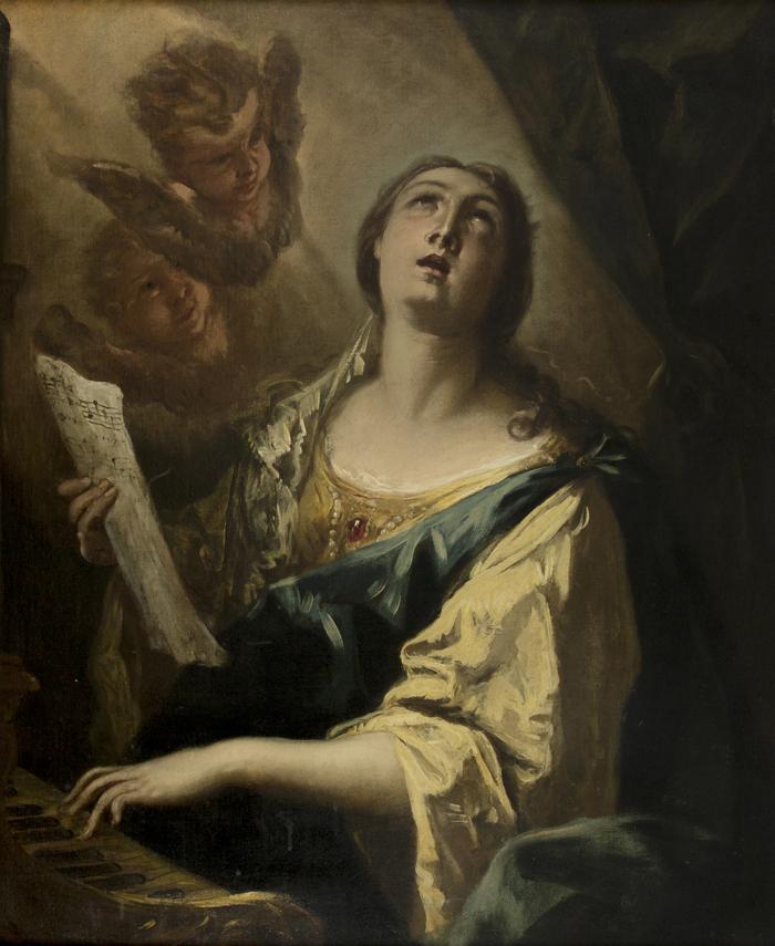 Lot Nr: 204 - Die Singende Heilige Cäcilia Sebastiano Ricci, (1659 - 1734) Schätzpreis: 60000 - 80000,- Euro Rufpreis: 30000,- Euro