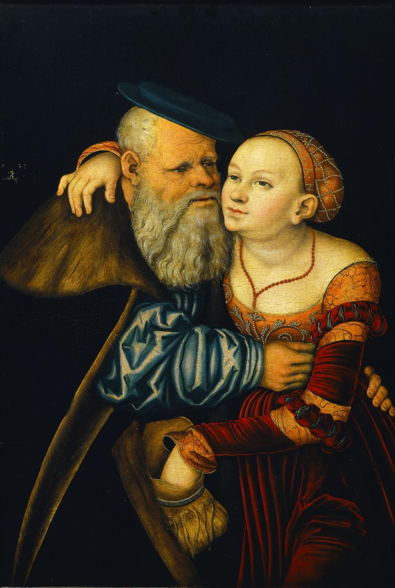 Lucas Cranach d. Ä., Das ungleiche Paar, 1531, Tempera auf Holz © Gemäldegalerie der Akademie der bildenden Künste Wien