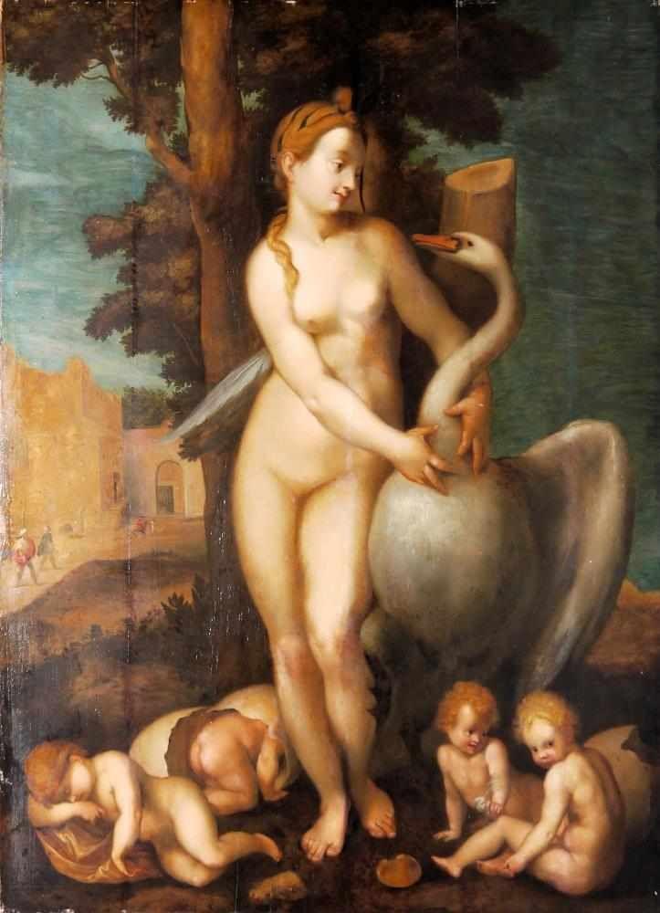 Hendrik van Balen d.J. & Werkstatt, Leda und der Schwan nach Leonardo da Vinci, Schätzpreis:	9.000 - 12.000 EUR