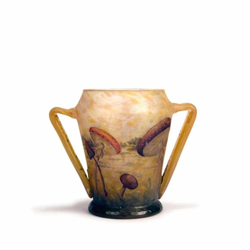 Henkelvase 'Champignons', 1907 Daum Frères, Nancy, Schätzpreis:	10.000 - 12.000 EUR