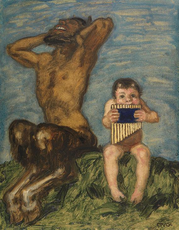 52 FRANZ VON STUCK Dissonanz, Um 1900. Öl auf Malpappe Schätzung: € 30.000 Ergebnis: € 93.750