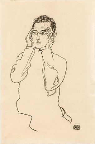 EGON SCHIELE Porträt des Kunsthändlers Paul Wengraf, 1917 verkauft um € 315.000